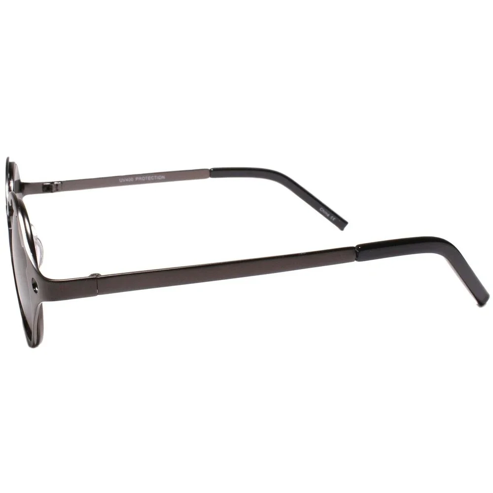 Classy Exotic Mens Womens Retro Steampunk Fashion Round Gunmetal Sunglasses